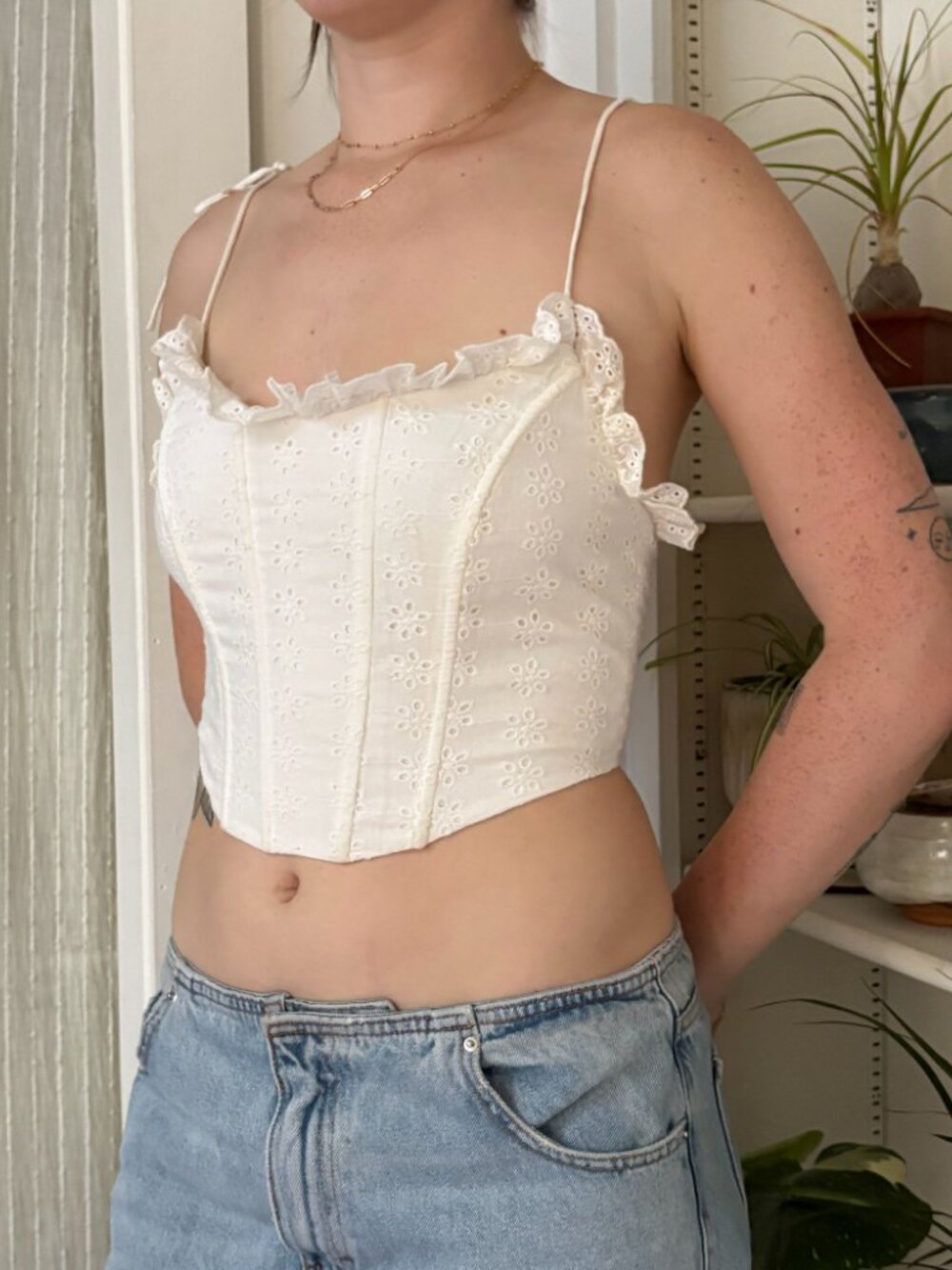 Princess Polly White Lace Corset Tank - 4